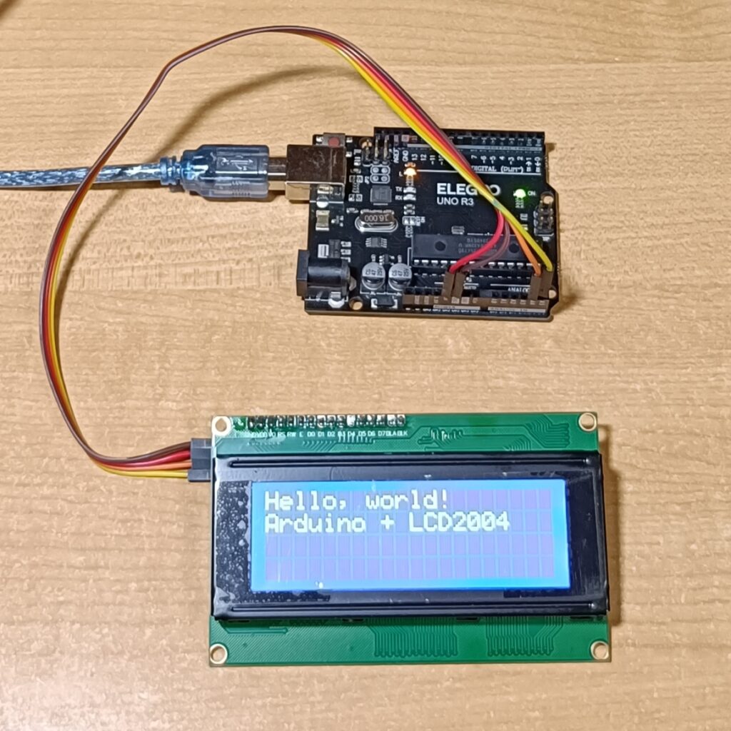 LCD2004A I2Cのテスト